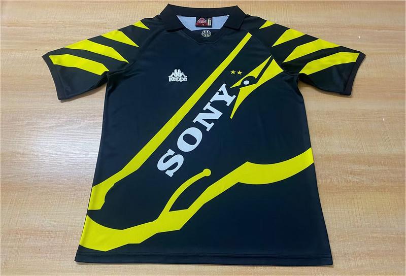 AAA Quality Juventus 96/97 Third Black/Yellow Soccer Jersey